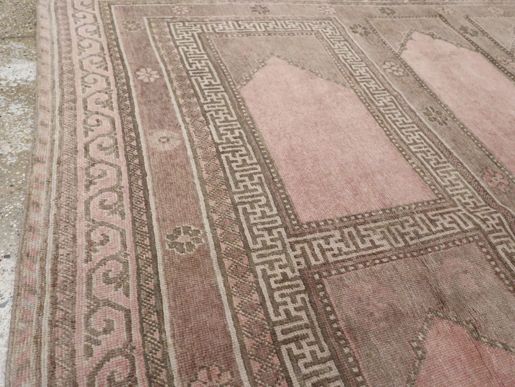 Vintage East Turkestan Khotan Square Accent Carpet, No.33284 - Gss