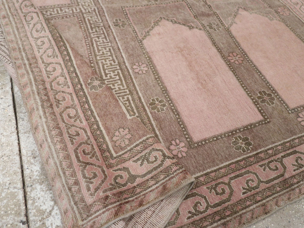 Vintage East Turkestan Khotan Square Accent Carpet, No.33284 - Gss