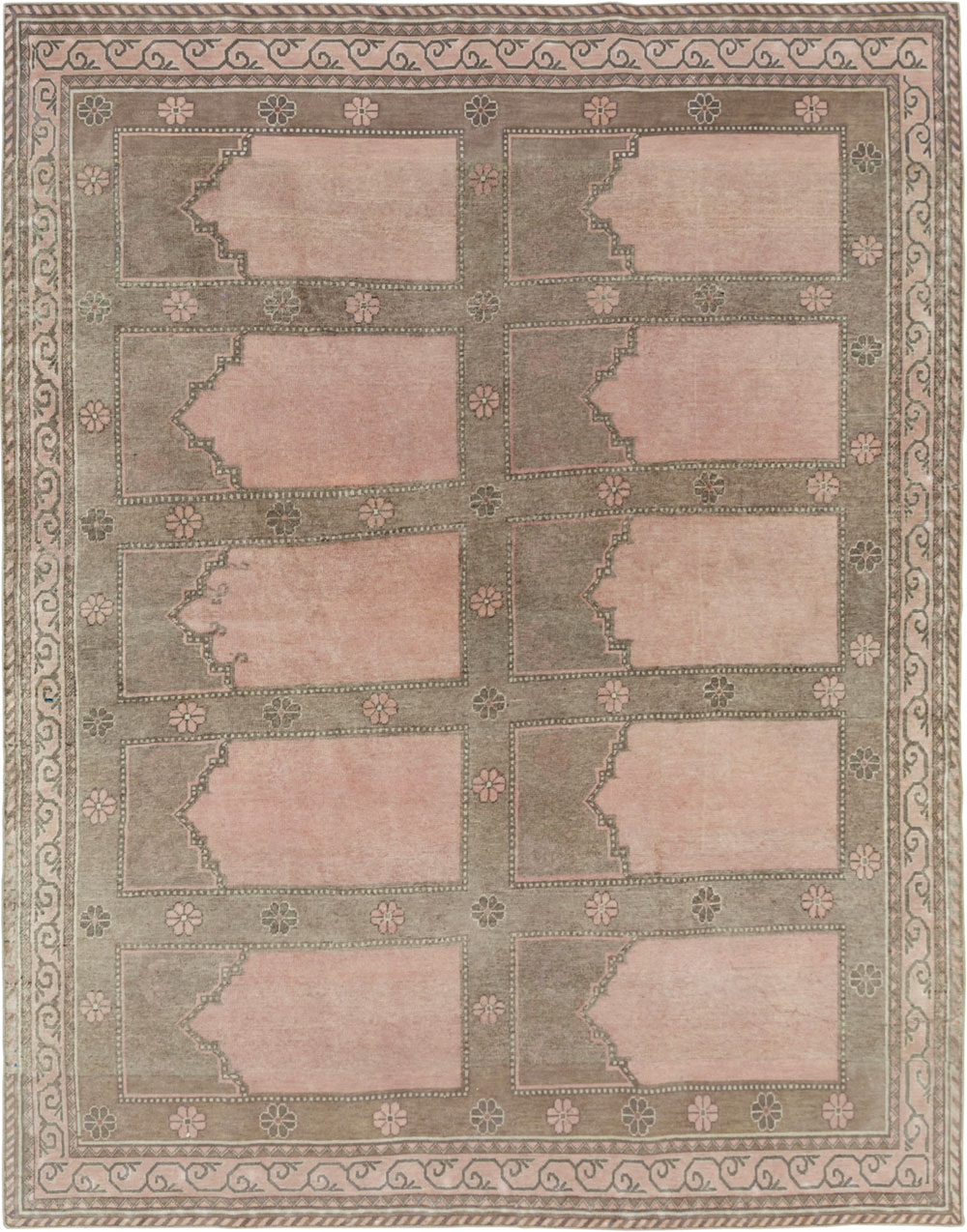 Vintage East Turkestan Khotan Accent Carpet, No.33285 - Gss