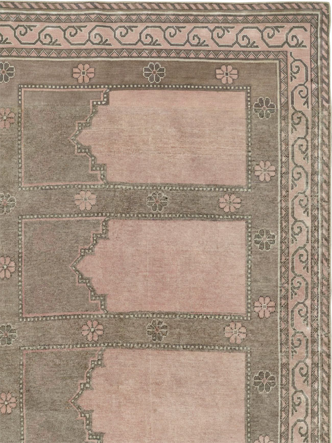 Vintage East Turkestan Khotan Accent Carpet, No.33285 - Gss