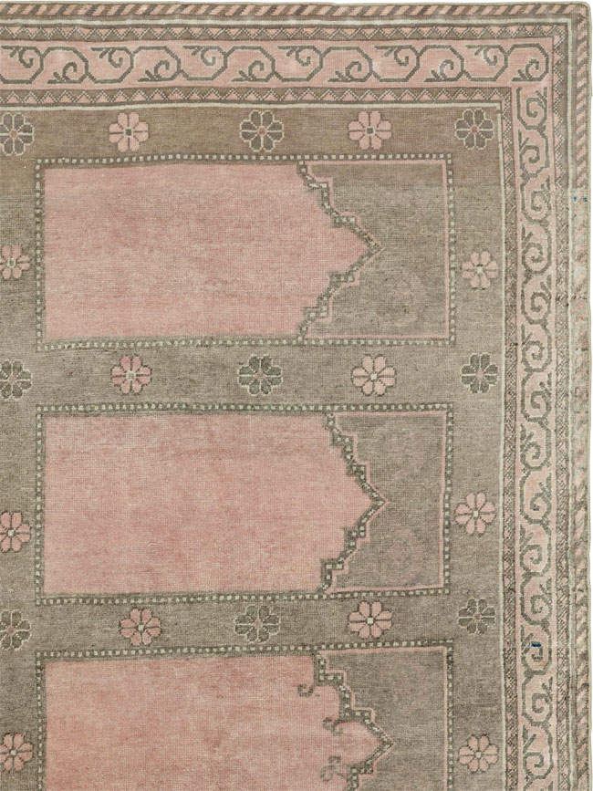 Vintage East Turkestan Khotan Accent Carpet, No.33285 - Gss