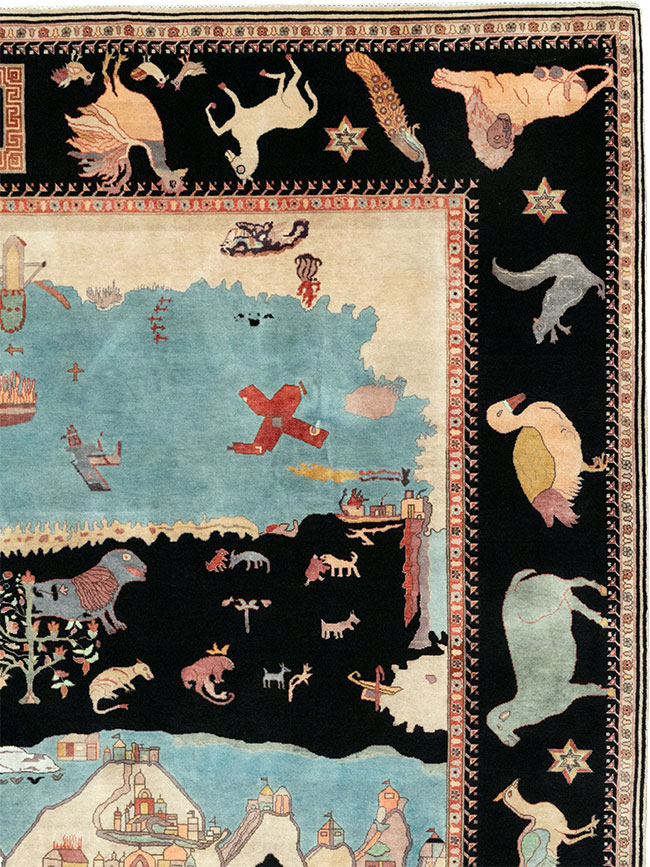 Vintage Indo-Persian Tabriz Room Size Carpet, No.33286 - Gss