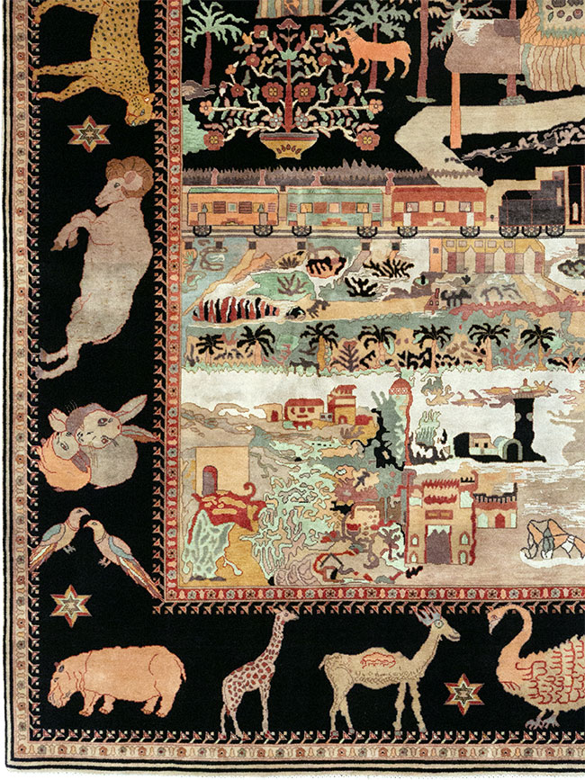 Vintage Indo-Persian Tabriz Room Size Carpet, No.33286 - Gss