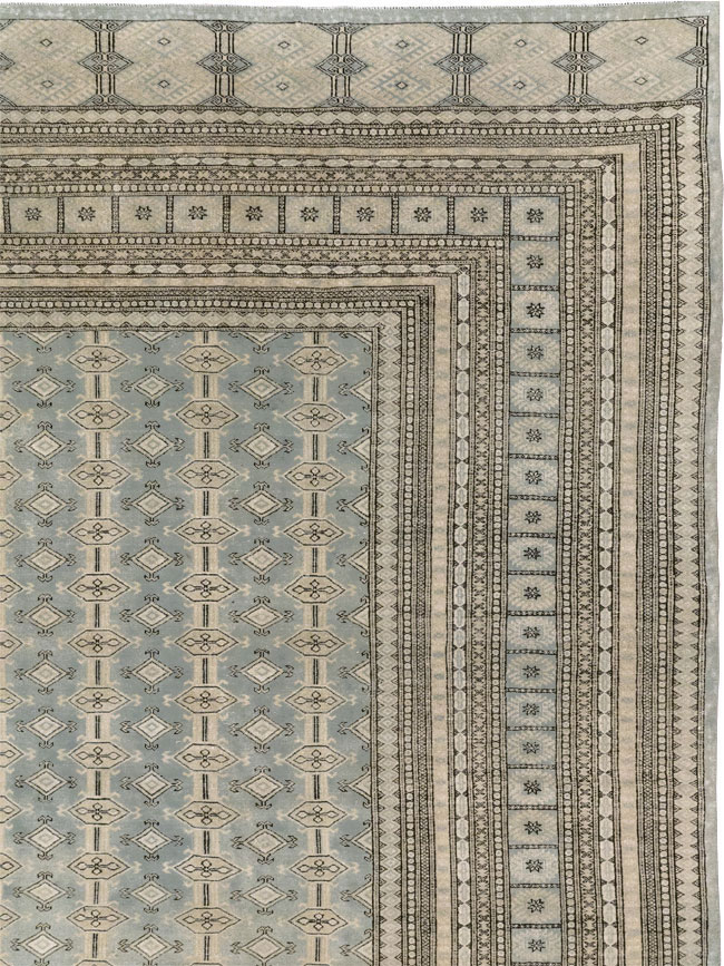 Vintage Central Asian Bokhara Room Size Carpet, No.33287 - Gss