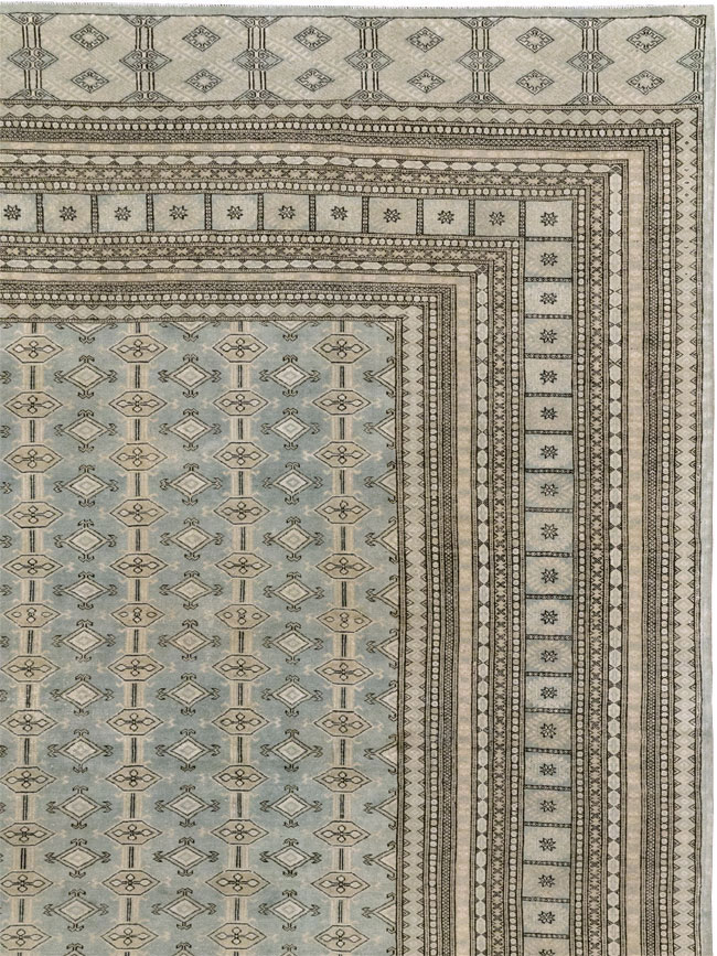 Vintage Central Asian Bokhara Room Size Carpet, No.33287 - Gss