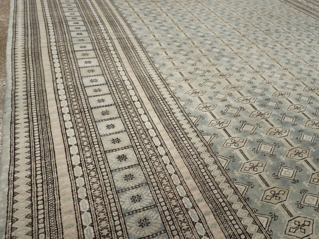 Vintage Central Asian Bokhara Room Size Carpet, No.33287 - Gss