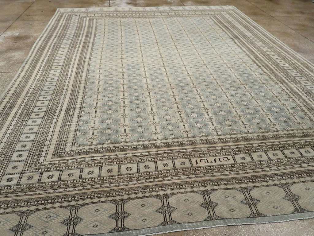 Vintage Central Asian Bokhara Room Size Carpet, No.33287 - Gss