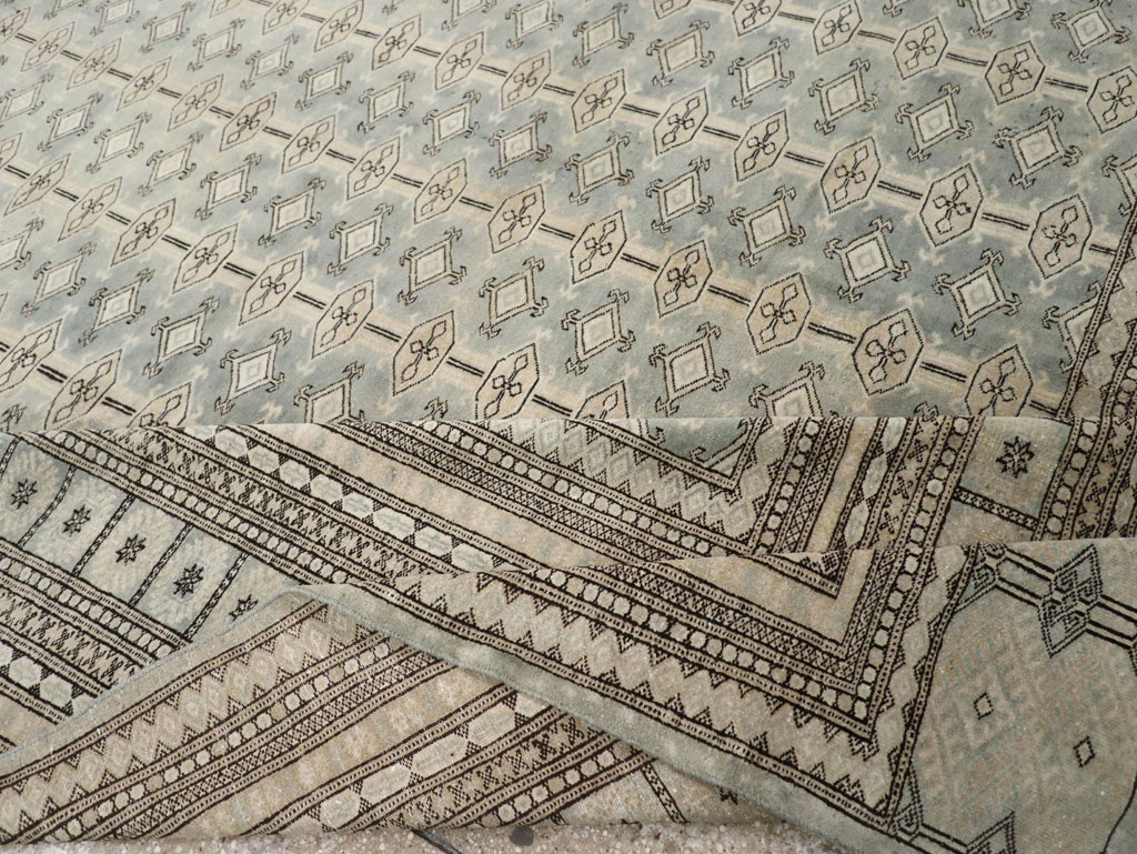 Vintage Central Asian Bokhara Room Size Carpet, No.33287 - Gss