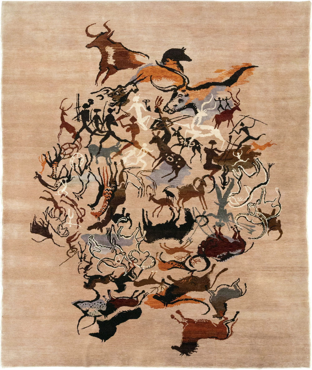 Mid-20th Century Art Deco Carpet: Caverna By Olga Fisch, No.33288 - Gss