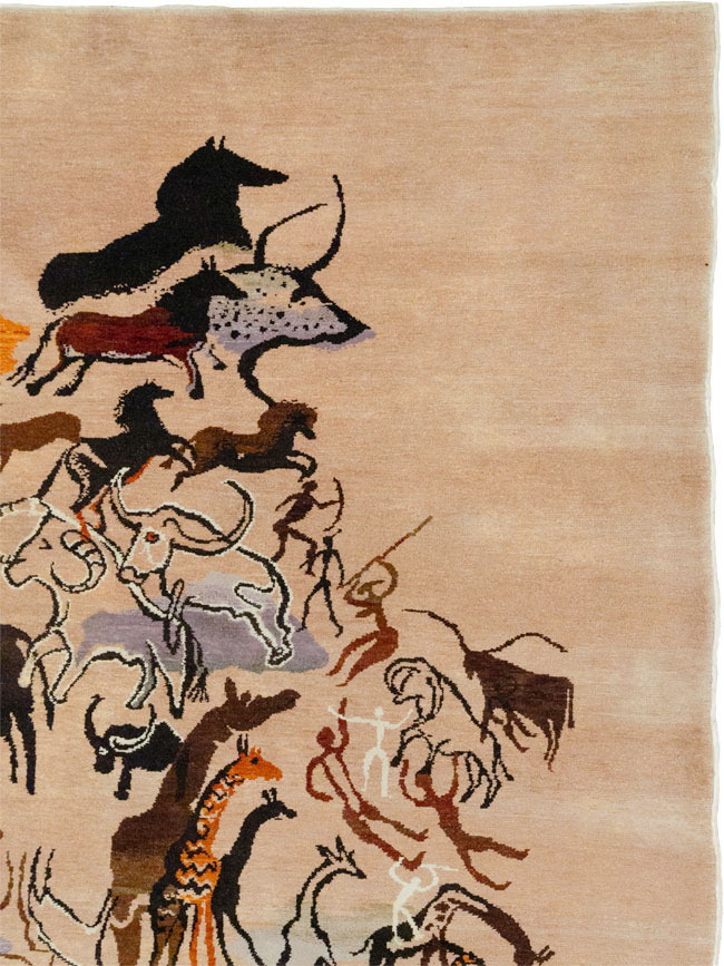 Mid-20th Century Art Deco Carpet: Caverna By Olga Fisch, No.33288 - Gss