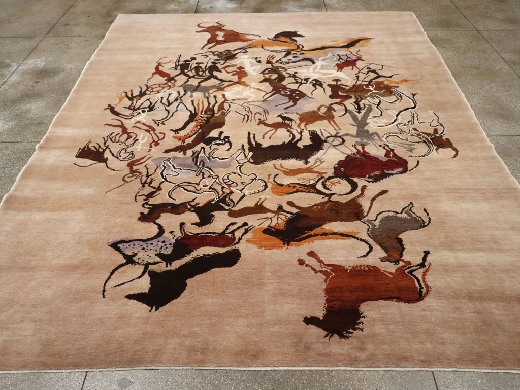 Mid-20th Century Art Deco Carpet: Caverna By Olga Fisch, No.33288 - Gss