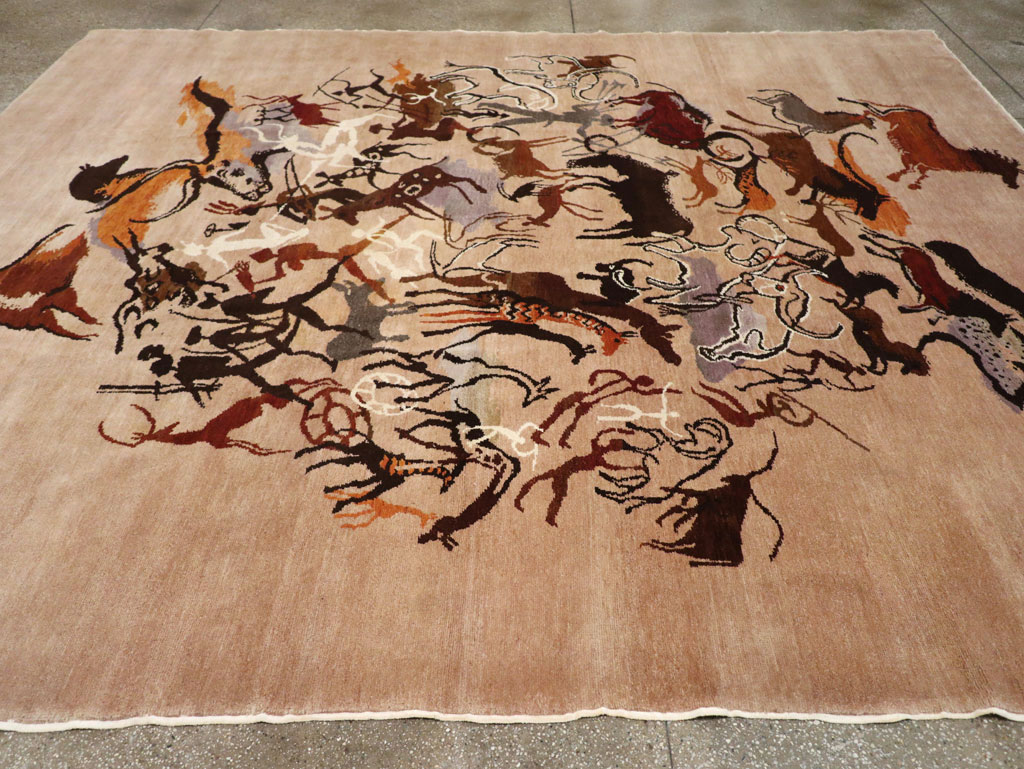 Mid-20th Century Art Deco Carpet: Caverna By Olga Fisch, No.33288 - Gss