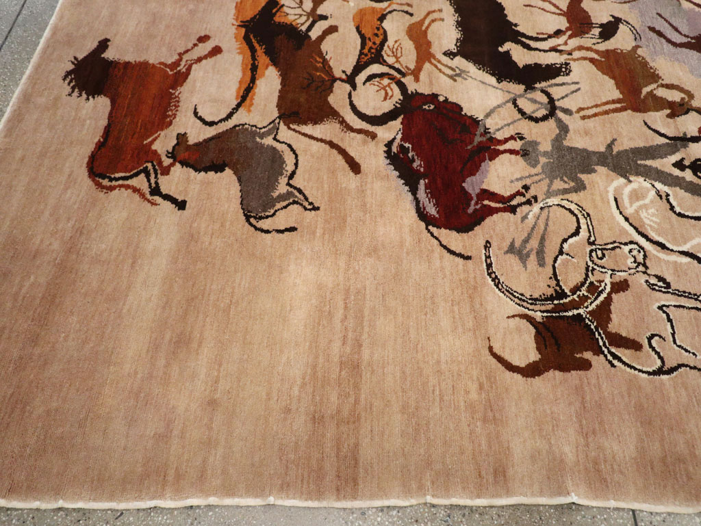 Mid-20th Century Art Deco Carpet: Caverna By Olga Fisch, No.33288 - Gss