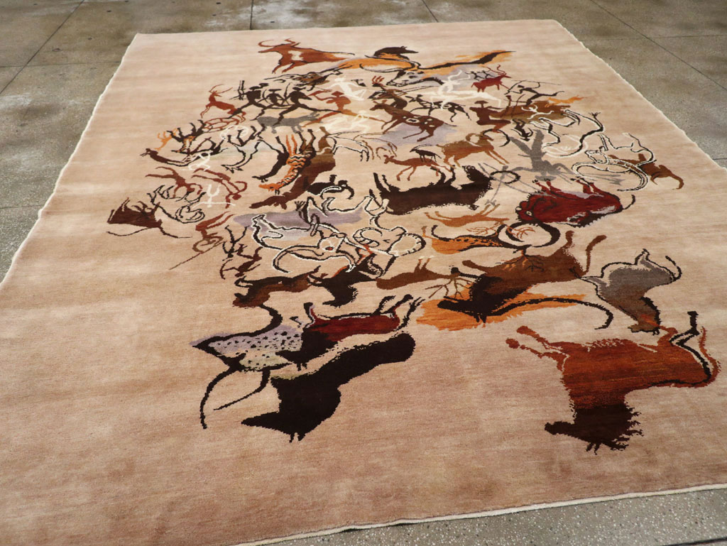 Mid-20th Century Art Deco Carpet: Caverna By Olga Fisch, No.33288 - Gss