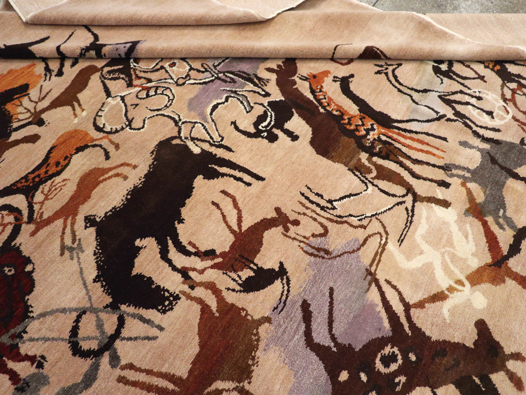 Mid-20th Century Art Deco Carpet: Caverna By Olga Fisch, No.33288 - Gss