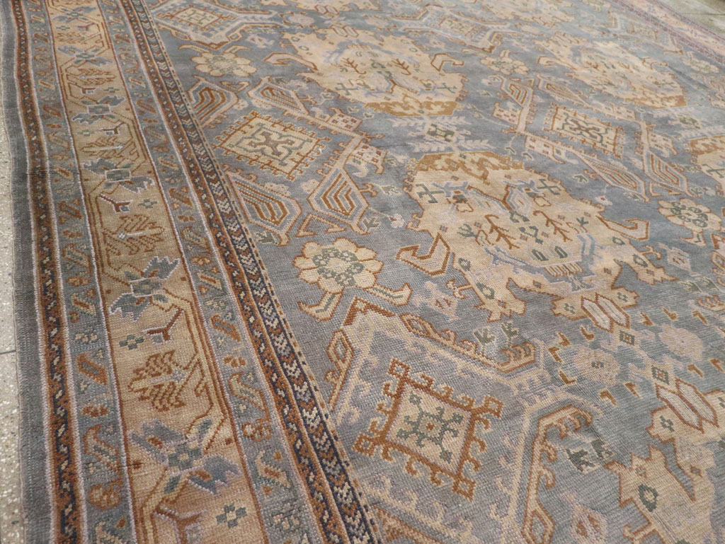 Antique Turkish Oushak Large Square Room Size Carpet, No.33295 - Gss