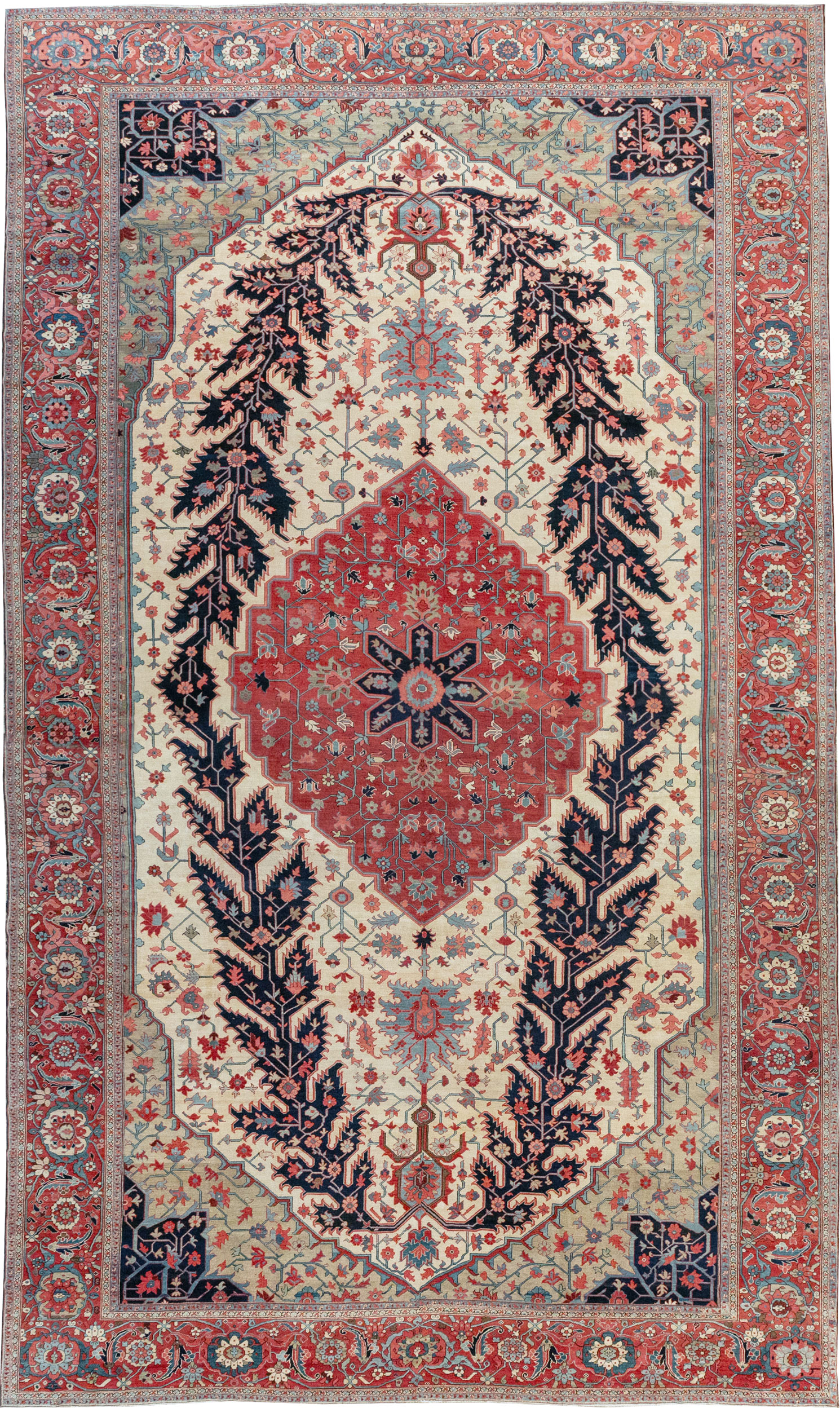 Antique Persian Serapi Oversize Carpet, No.33297 - Gss