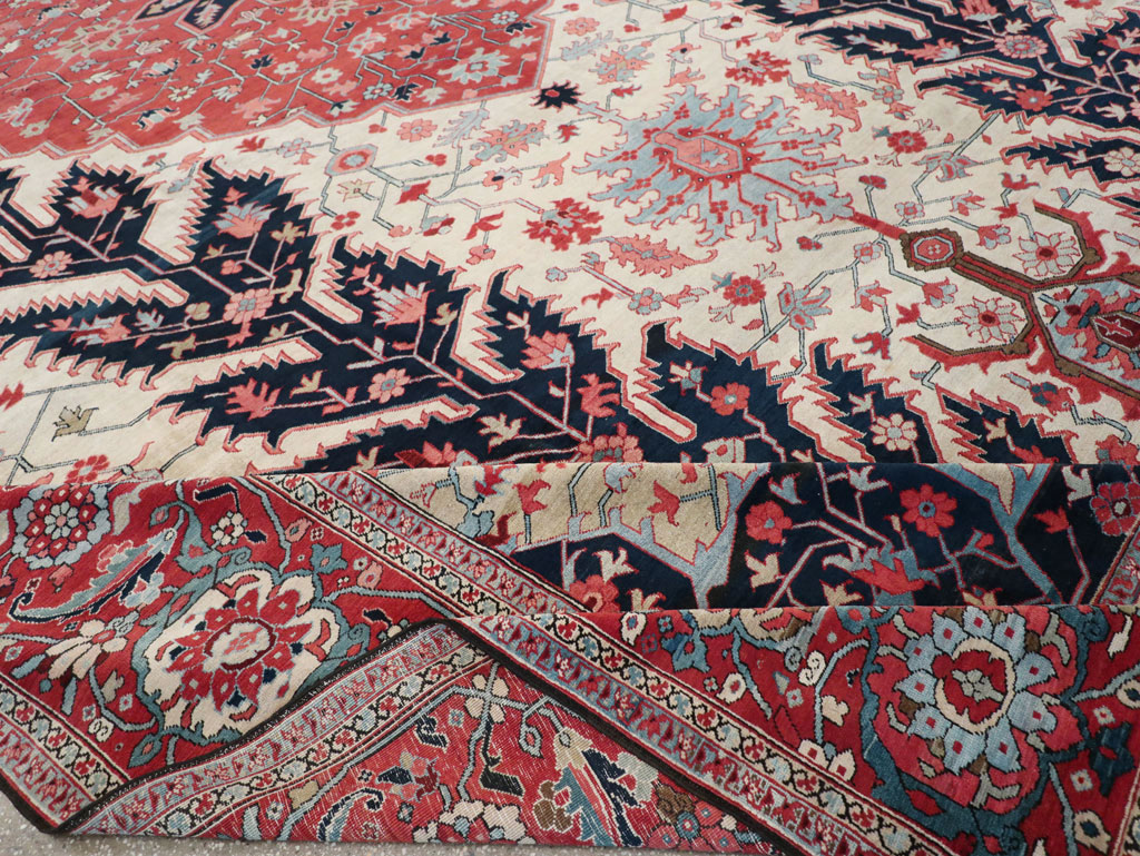 Antique Persian Serapi Oversize Carpet, No.33297 - Gss