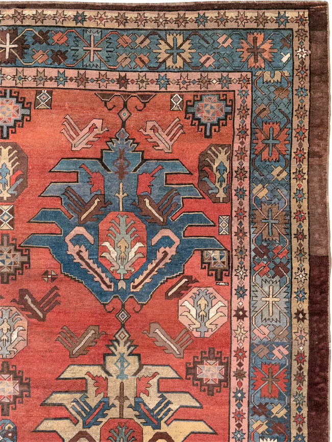 Antique Persian Bakshaish Room Size Carpet, No.33301 - Gss