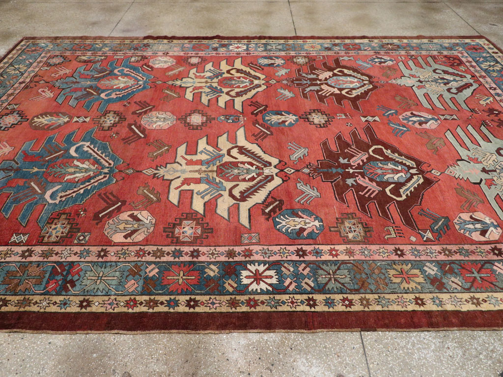 Antique Persian Bakshaish Room Size Carpet, No.33301 - Gss