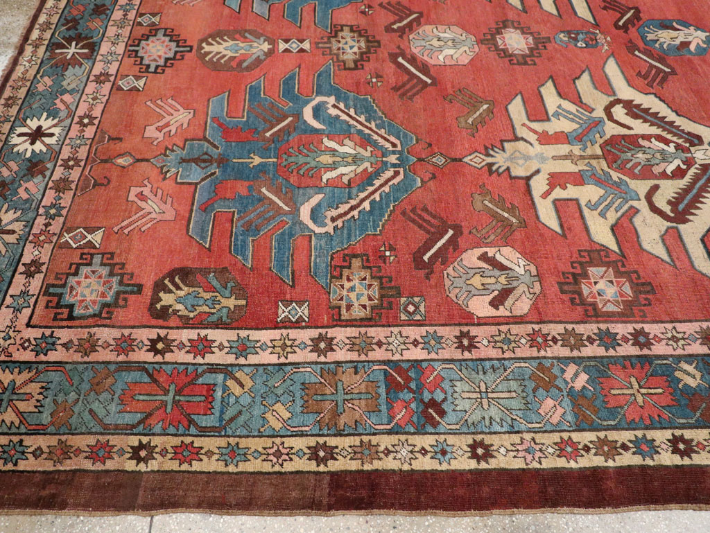 Antique Persian Bakshaish Room Size Carpet, No.33301 - Gss