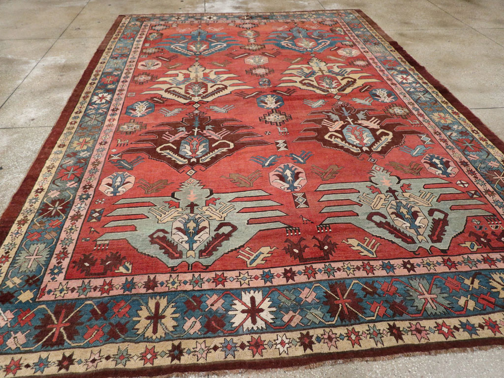 Antique Persian Bakshaish Room Size Carpet, No.33301 - Gss