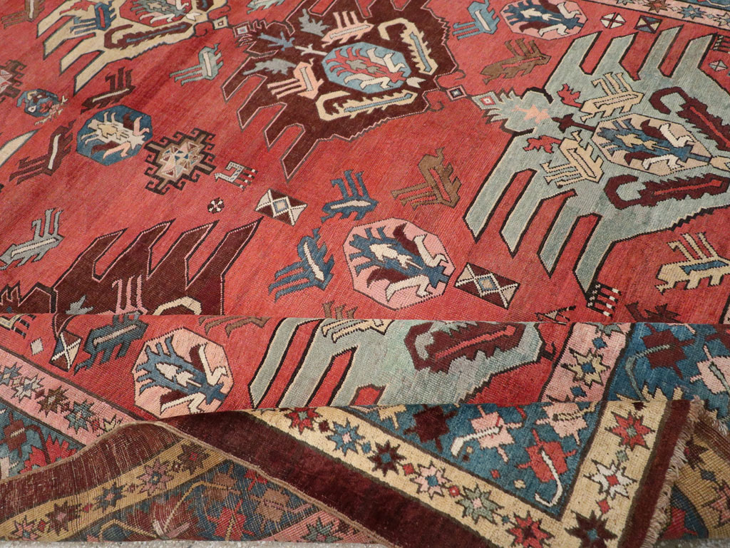 Antique Persian Bakshaish Room Size Carpet, No.33301 - Gss