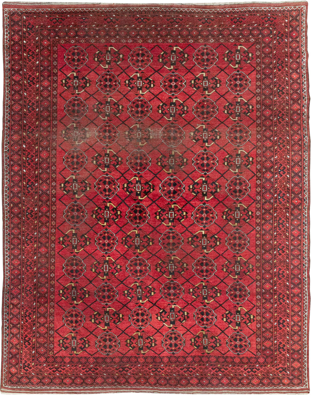 Vintage Central Asian Turkoman Room Size Rug, No.33307 - Gss