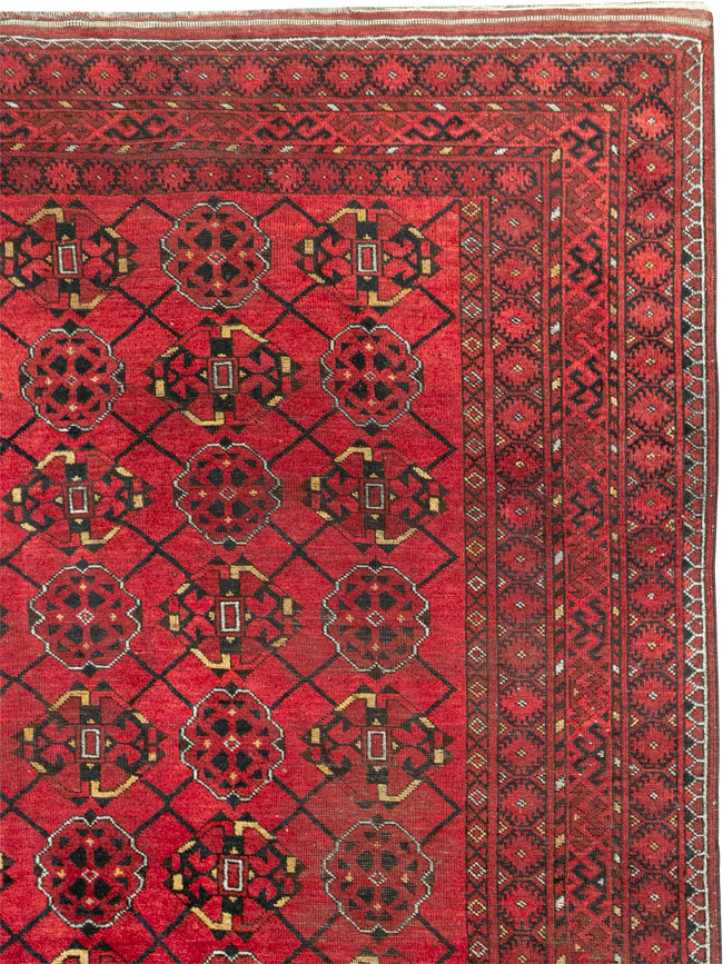 Vintage Central Asian Turkoman Room Size Rug, No.33307 - Gss