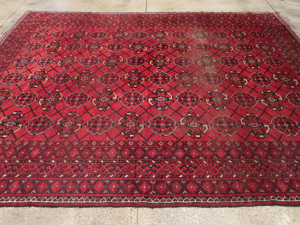 Vintage Central Asian Turkoman Room Size Rug, No.33307 - Gss