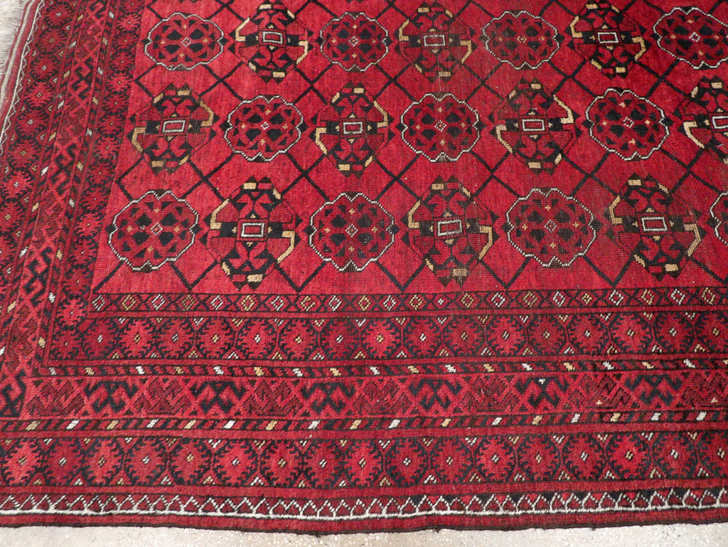 Vintage Central Asian Turkoman Room Size Rug, No.33307 - Gss