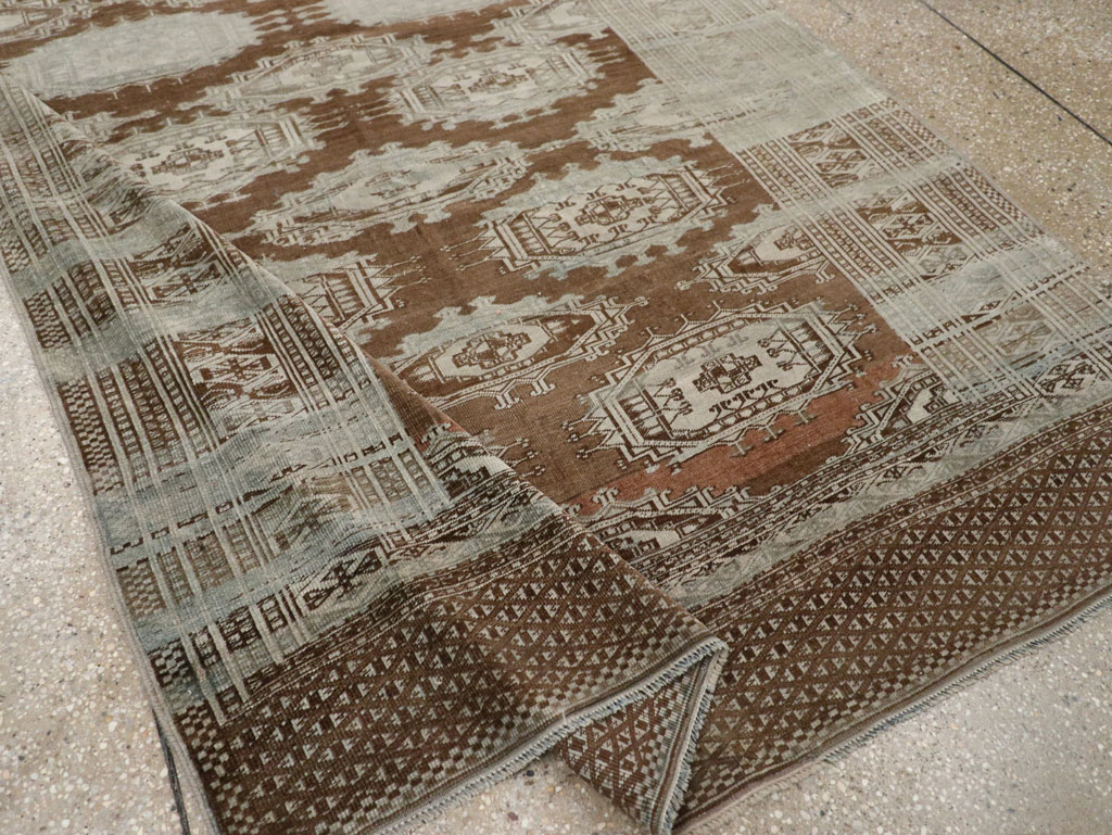 Vintage Central Asia Turkoman Accent Rug, No.33314 - Gss