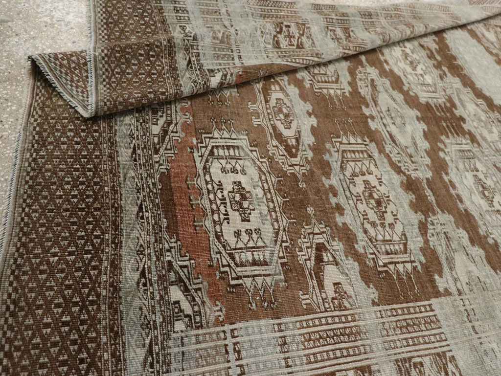 Vintage Central Asia Turkoman Accent Rug, No.33314 - Gss