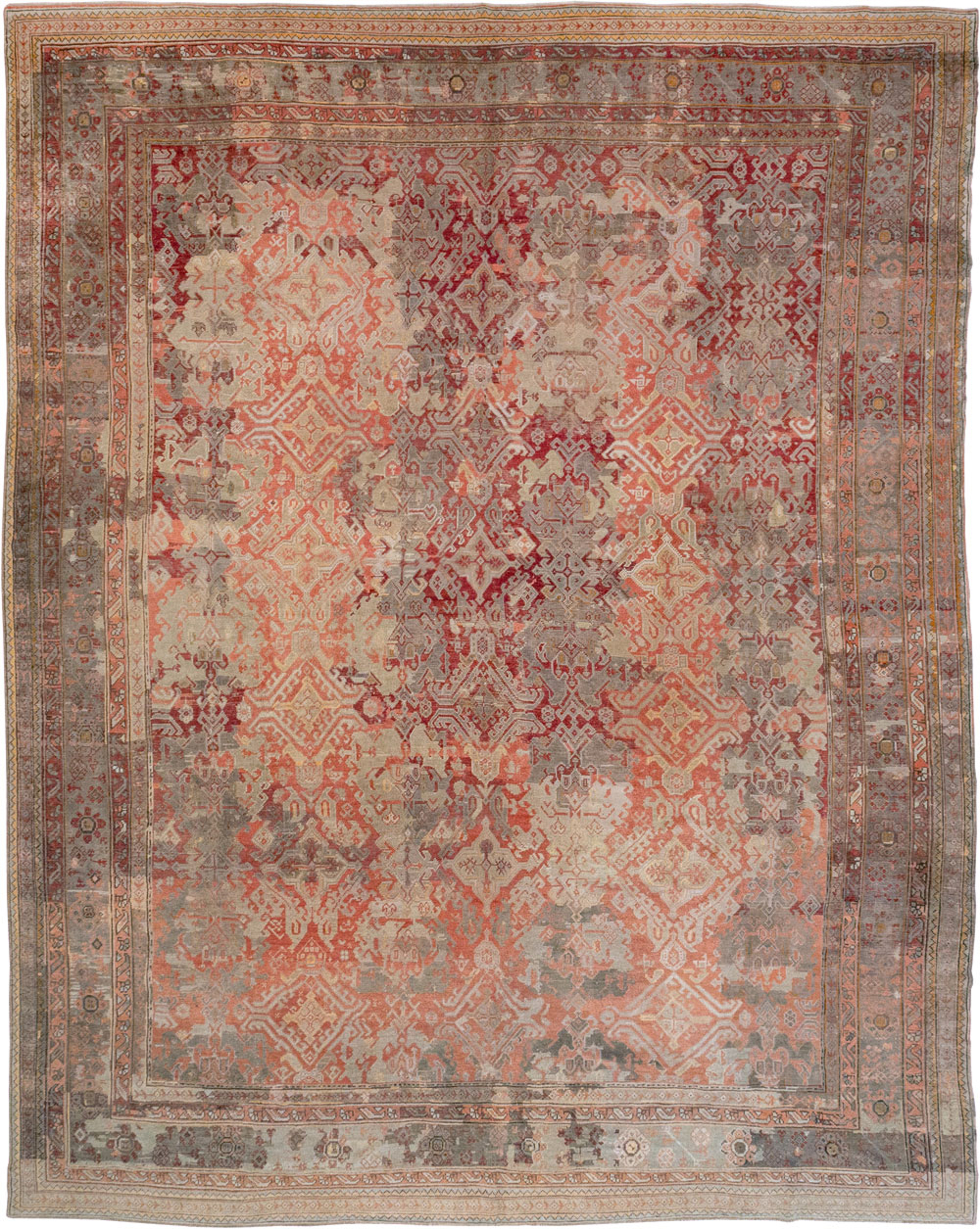 Antique Turkish Oushak Oversize Carpet, No.33315 - Gss
