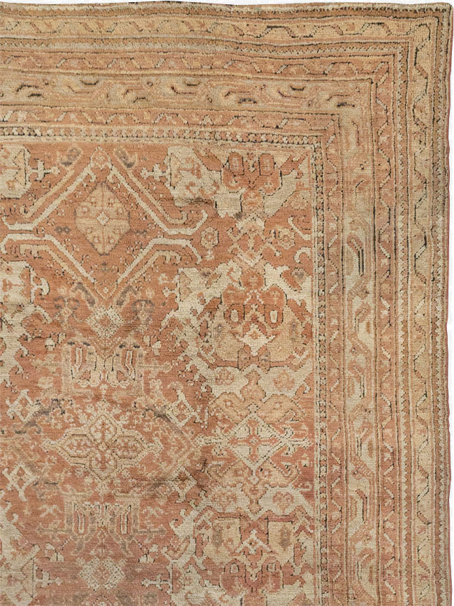 Antique Turkish Oushak Large Room Size Carpet, No.33318 - Gss