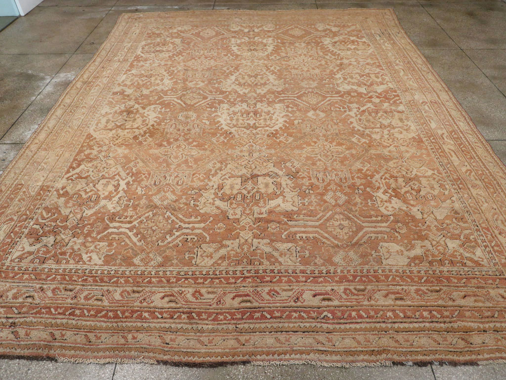 Antique Turkish Oushak Large Room Size Carpet, No.33318 - Gss