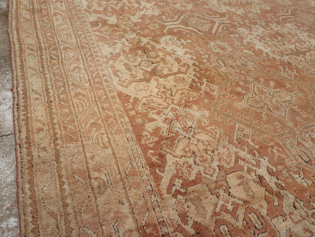 Antique Turkish Oushak Large Room Size Carpet, No.33318 - Gss