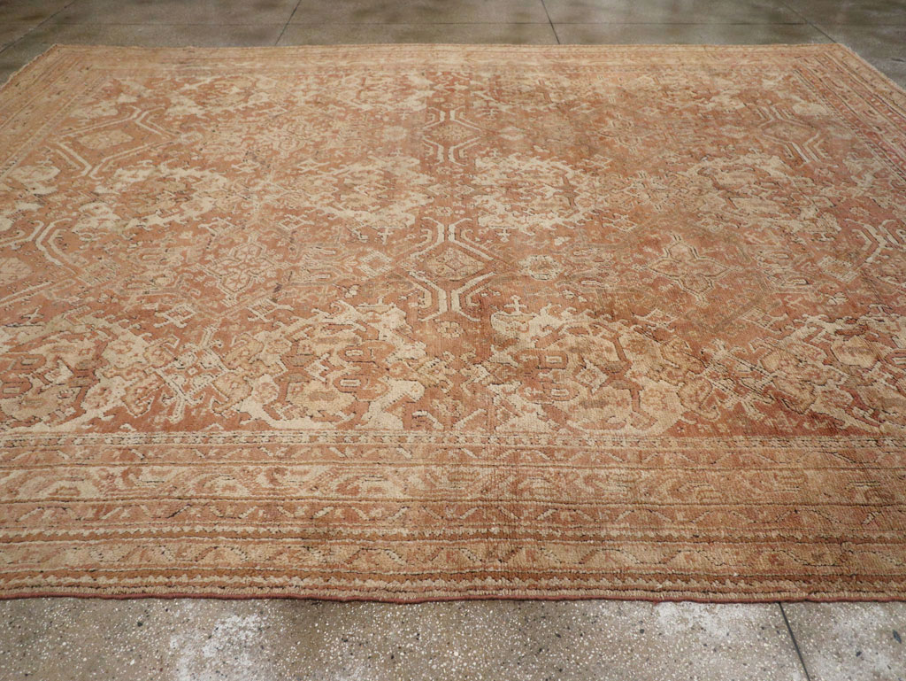 Antique Turkish Oushak Large Room Size Carpet, No.33318 - Gss