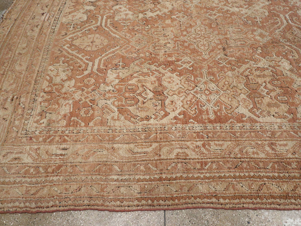 Antique Turkish Oushak Large Room Size Carpet, No.33318 - Gss