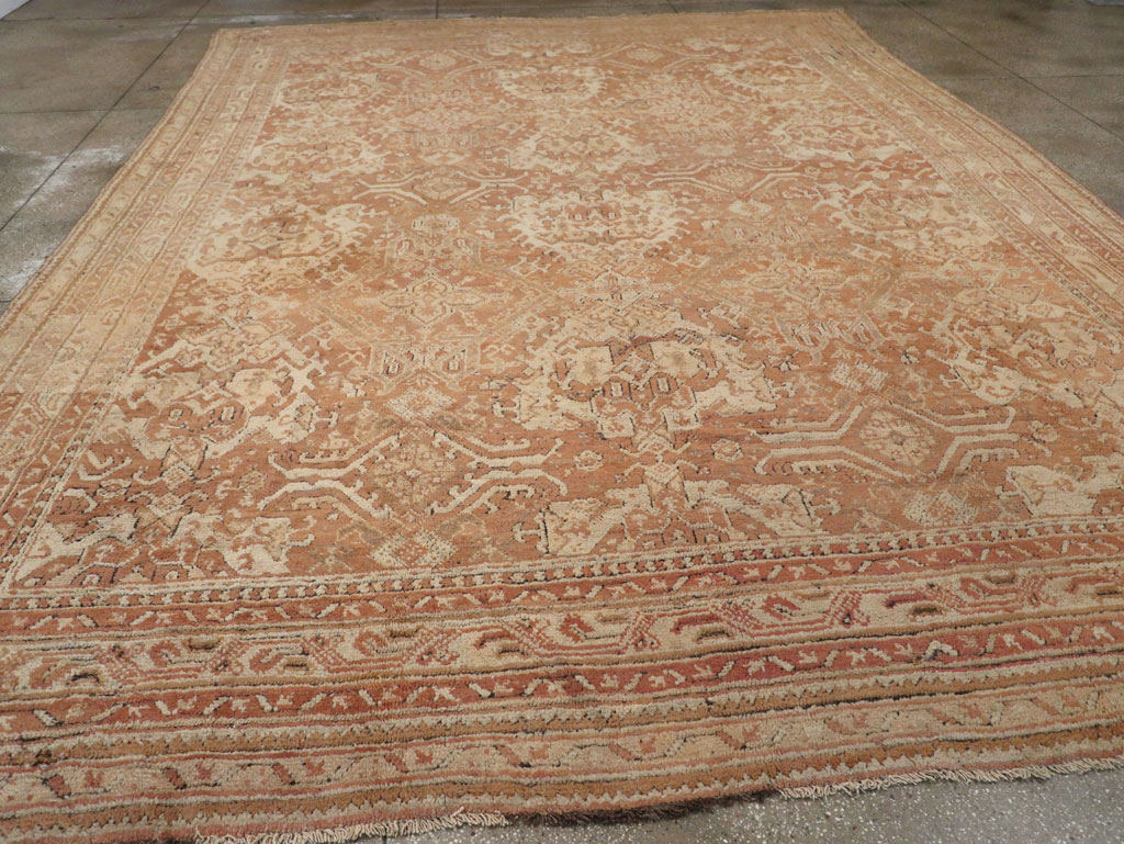 Antique Turkish Oushak Large Room Size Carpet, No.33318 - Gss