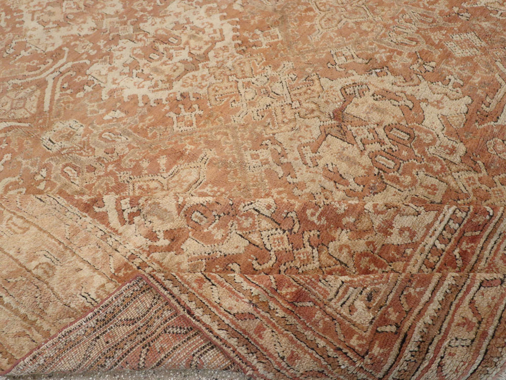 Antique Turkish Oushak Large Room Size Carpet, No.33318 - Gss