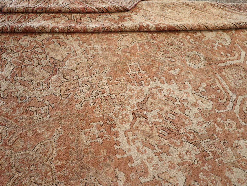 Antique Turkish Oushak Large Room Size Carpet, No.33318 - Gss
