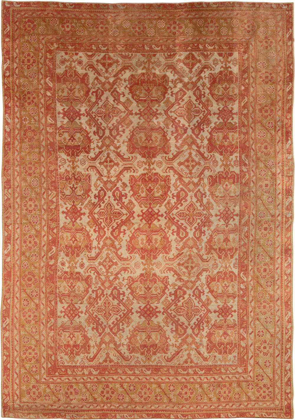 Antique Turkish Oushak Large Carpet, No.33320 - Gss