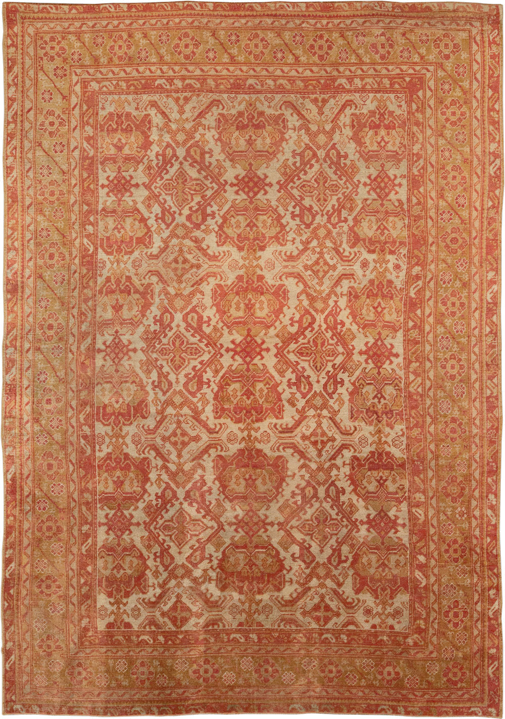 Antique Turkish Oushak Large Carpet, No.33320 - Gss