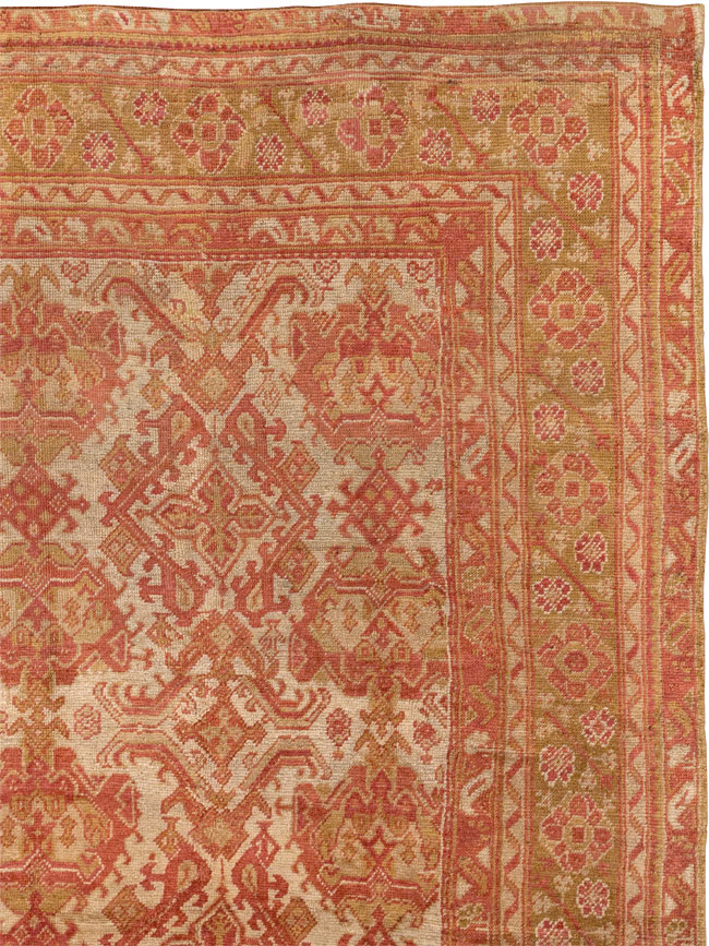 Antique Turkish Oushak Large Carpet, No.33320 - Gss