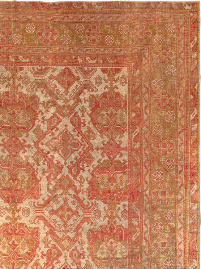Antique Turkish Oushak Large Carpet, No.33320 - Gss