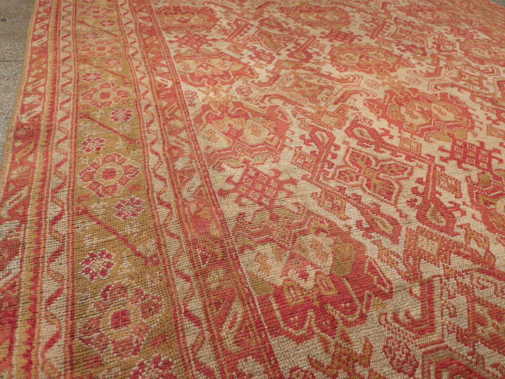 Antique Turkish Oushak Large Carpet, No.33320 - Gss