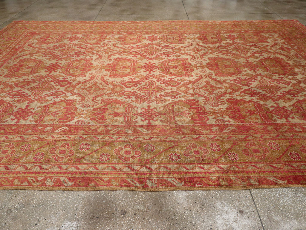 Antique Turkish Oushak Large Carpet, No.33320 - Gss