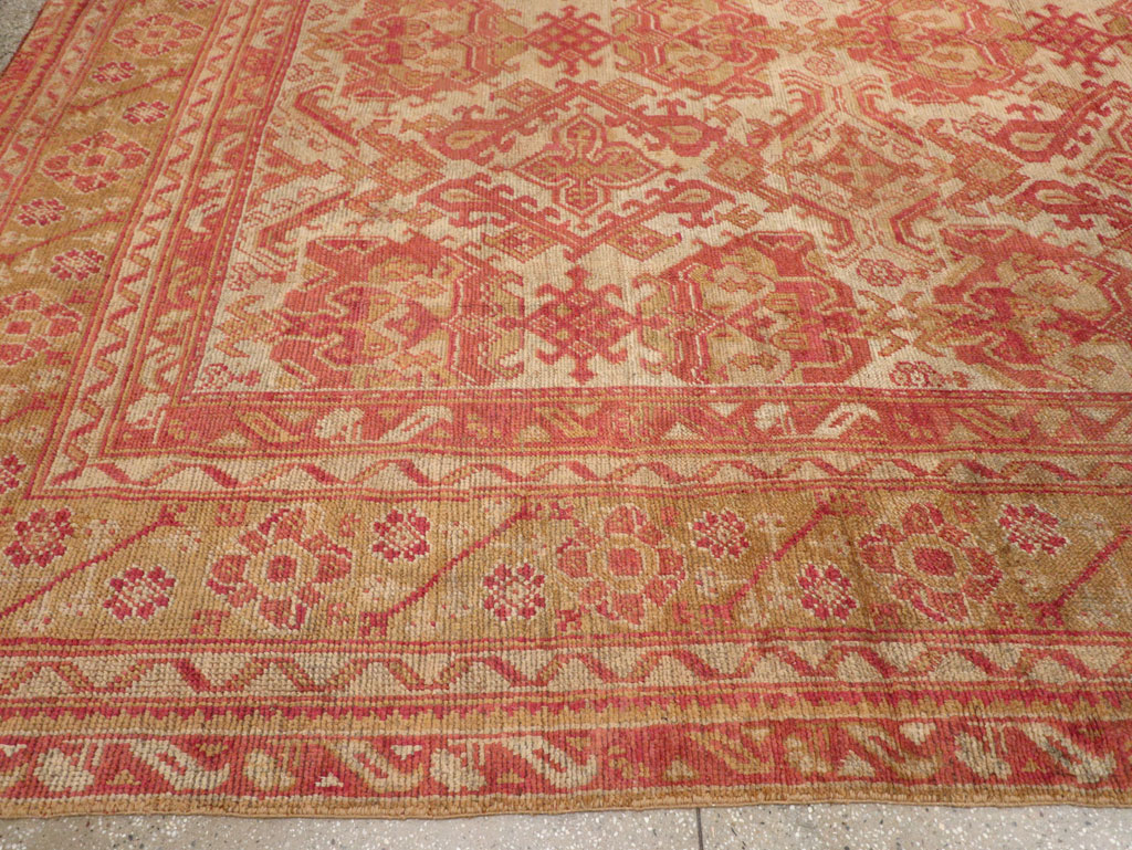 Antique Turkish Oushak Large Carpet, No.33320 - Gss