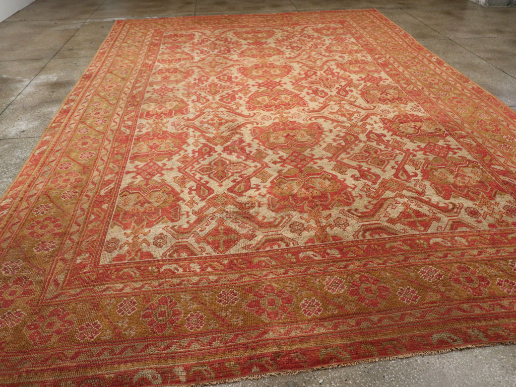 Antique Turkish Oushak Large Carpet, No.33320 - Gss